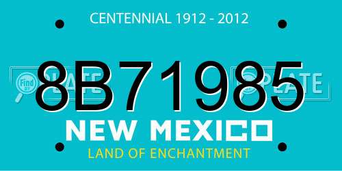 8B71985 New Mexico License Plate