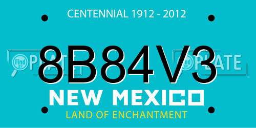 8B84V3 New Mexico License Plate