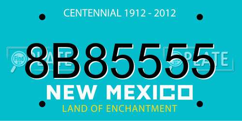8B85555 New Mexico License Plate