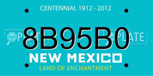 8B95B0 New Mexico License Plate