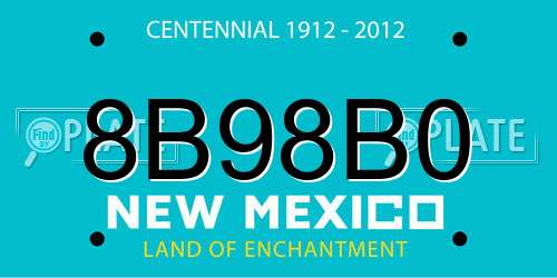 8B98B0 New Mexico License Plate