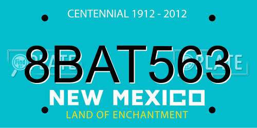 8BAT563 New Mexico License Plate