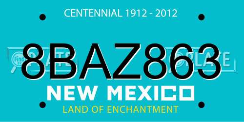8BAZ863 New Mexico License Plate