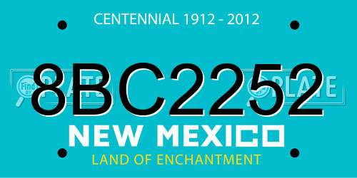 8BC2252 New Mexico License Plate