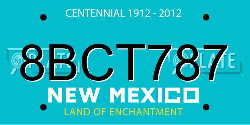 8BCT787 New Mexico License Plate