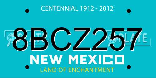 8BCZ257 New Mexico License Plate