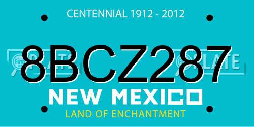 8BCZ287 New Mexico License Plate