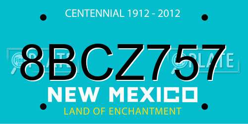 8BCZ757 New Mexico License Plate