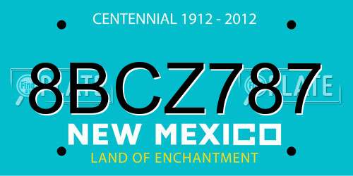 8BCZ787 New Mexico License Plate