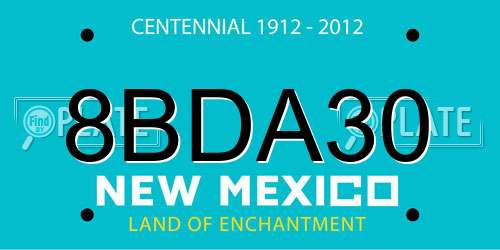 8BDA30 New Mexico License Plate