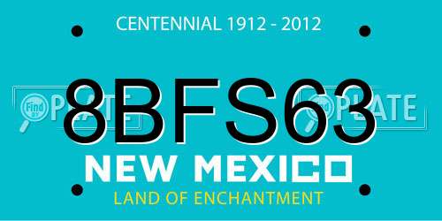 8BFS63 New Mexico License Plate