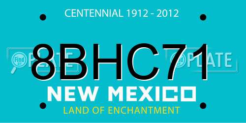 8BHC71 New Mexico License Plate