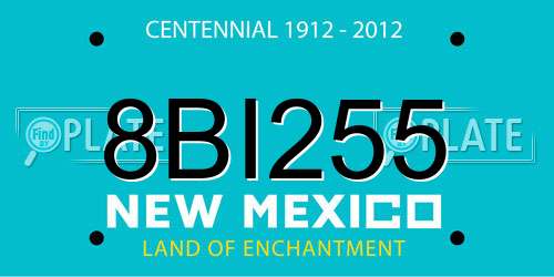 8BI255 New Mexico License Plate