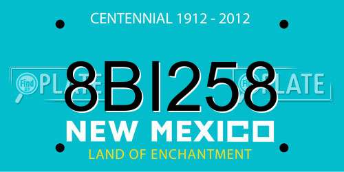8BI258 New Mexico License Plate