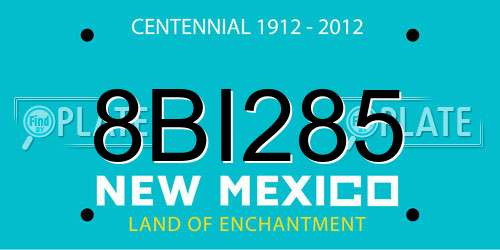 8BI285 New Mexico License Plate