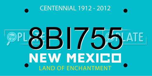 8BI755 New Mexico License Plate