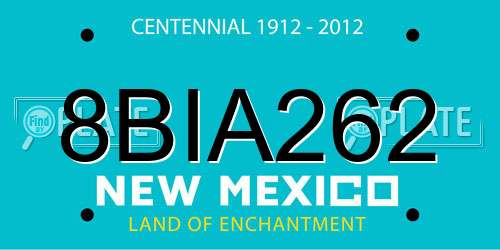8BIA262 New Mexico License Plate