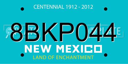 8BKP044 New Mexico License Plate