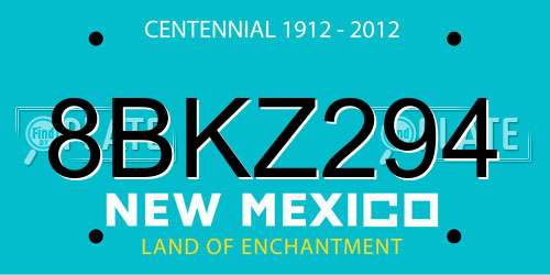 8BKZ294 New Mexico License Plate