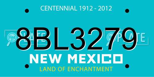 8BL3279 New Mexico License Plate