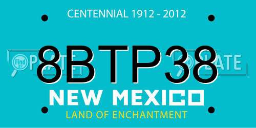 8BTP38 New Mexico License Plate
