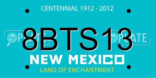 8BTS13 New Mexico License Plate
