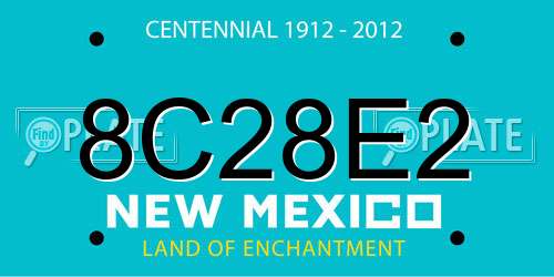 8C28E2 New Mexico License Plate