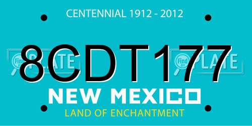 8CDT177 New Mexico License Plate
