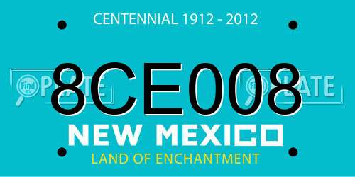 8CE008 New Mexico License Plate
