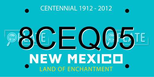 8CEQ05 New Mexico License Plate