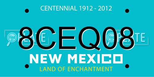 8CEQ08 New Mexico License Plate