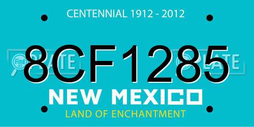 8CF1285 New Mexico License Plate