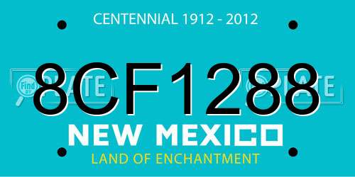 8CF1288 New Mexico License Plate