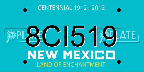 8CI519 New Mexico License Plate