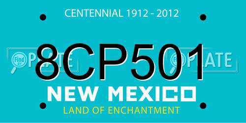 8CP501 New Mexico License Plate