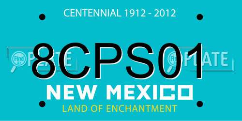 8CPS01 New Mexico License Plate