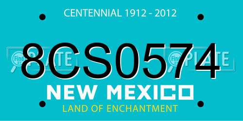 8CS0574 New Mexico License Plate
