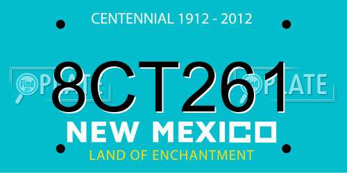 8CT261 New Mexico License Plate