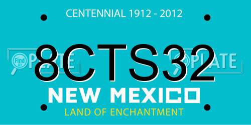 8CTS32 New Mexico License Plate