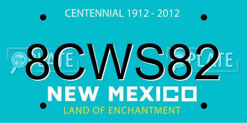 8CWS82 New Mexico License Plate
