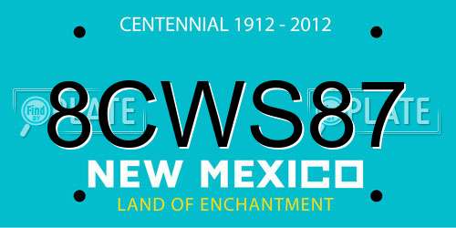 8CWS87 New Mexico License Plate