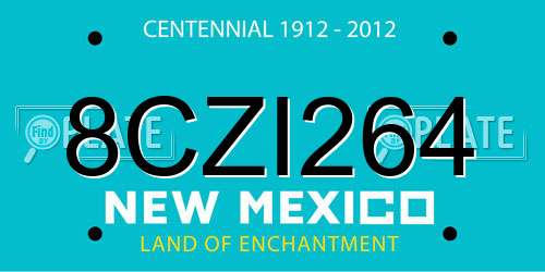 8CZI264 New Mexico License Plate
