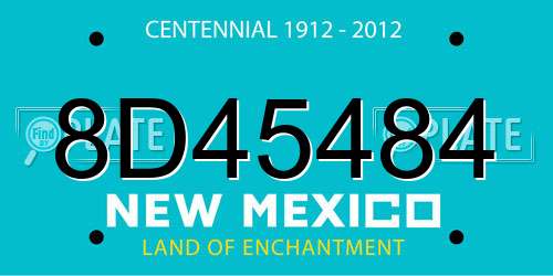 8D45484 New Mexico License Plate