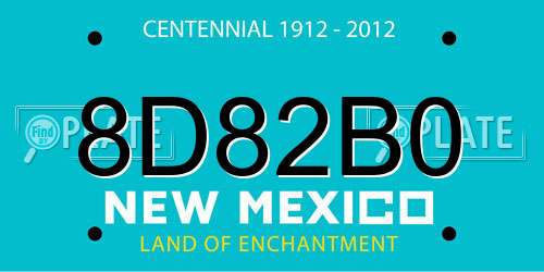 8D82B0 New Mexico License Plate