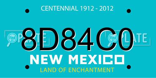 8D84C0 New Mexico License Plate