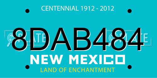 8DAB484 New Mexico License Plate