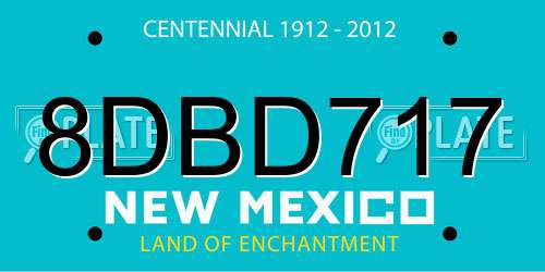 8DBD717 New Mexico License Plate