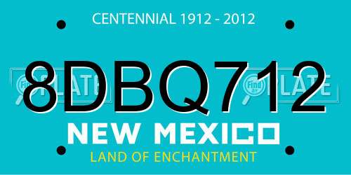 8DBQ712 New Mexico License Plate