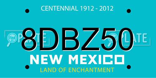 8DBZ50 New Mexico License Plate