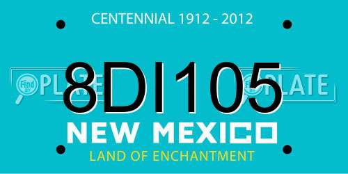8DI105 New Mexico License Plate